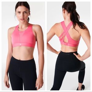 Sweaty Betty All Train Sports Bra, Hot Pink, Size 36F